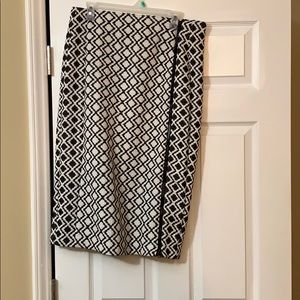 Black and white patterned skirt